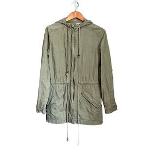 Just Living green linen blend coat